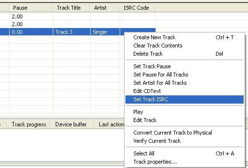  Set Track ISRC