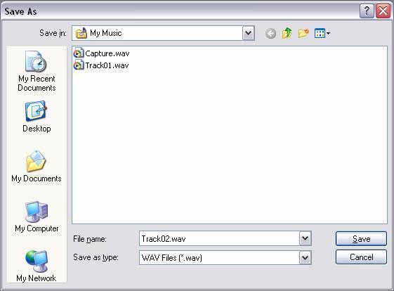 save as track 02